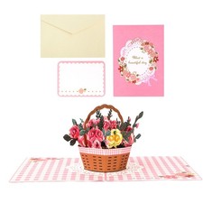 Popup Karte 3D Popup Grußkarte Blumenpaar Danke Jubiläumskarte für