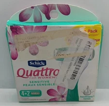 Schick Quattro Sensitive Razor Blade Refills for Women - 6 CARTRIDGES