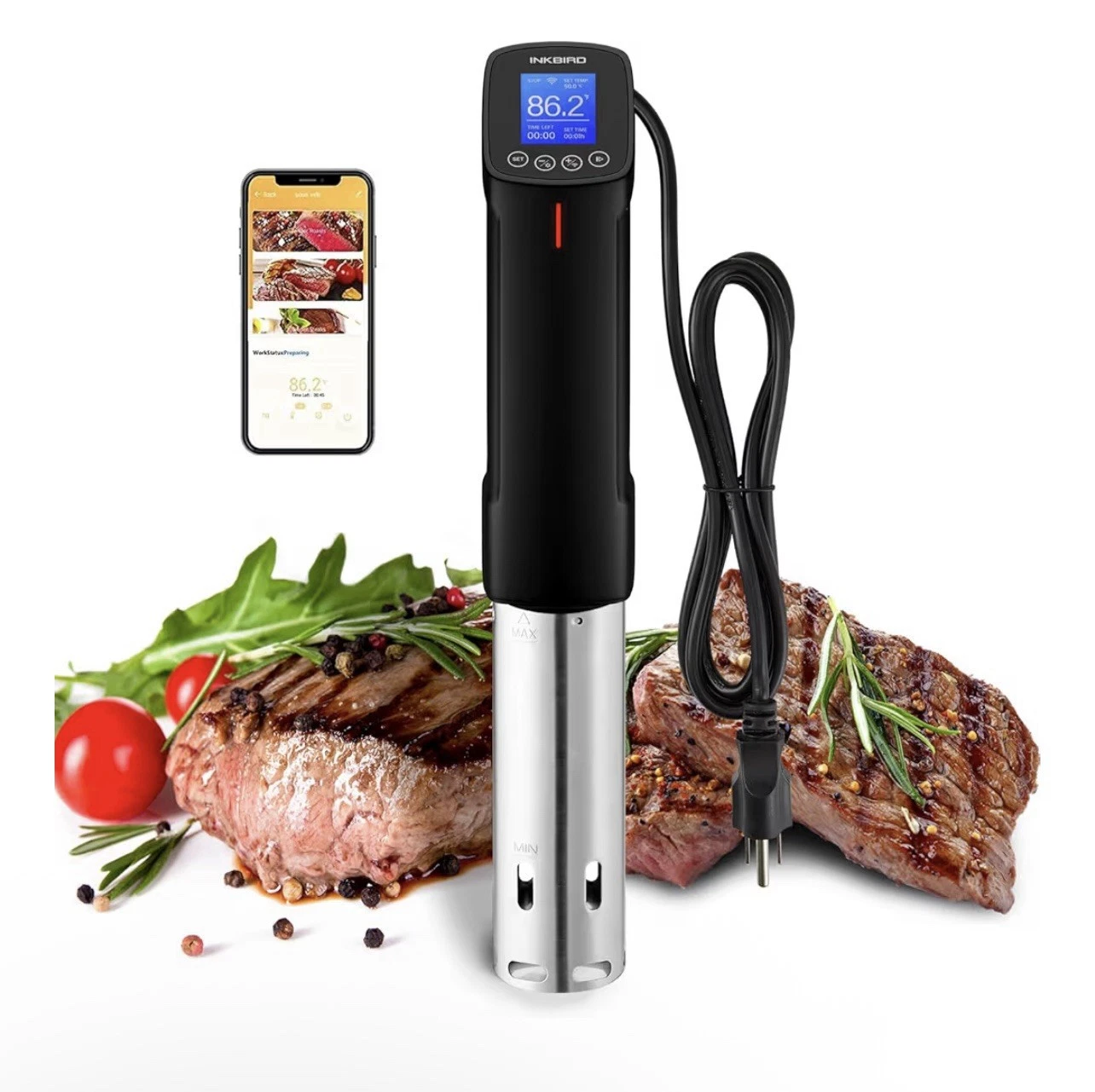 INKBIRD WIFI Sous Vide Cooker ISV-100W, 1000 Watts Sous Vide Machine Immersion