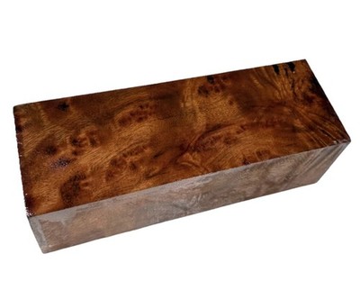 Camphor Burl wood block 7-3/8'' x 2-5/8  x 2-1/4'' (c73)  Dried Craft Block