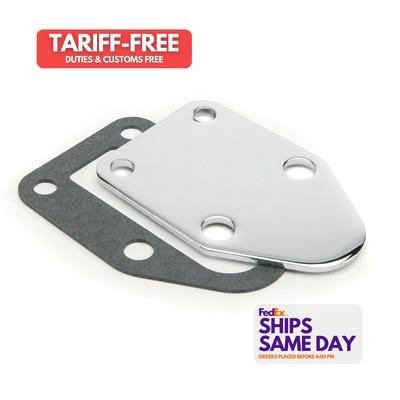 Mr Gasket 1515, One Chrome Steel Fuel Pump Block-Off Plat Performance Parts - Picture 1 of 10