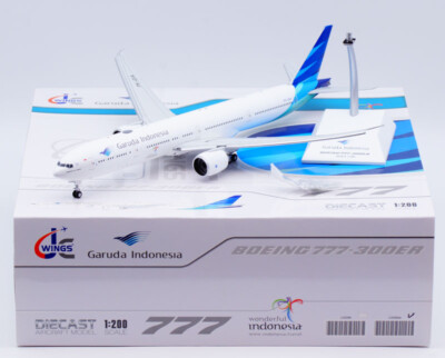 1:200 JC Wings Garuda Indonesia BOEING B777-300ER Flap Down Plane