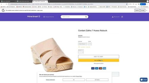 Five Worlds By Cordani Zafira Hueso Nubuck size 6 M (Save $87.00) - Picture 2 of 8