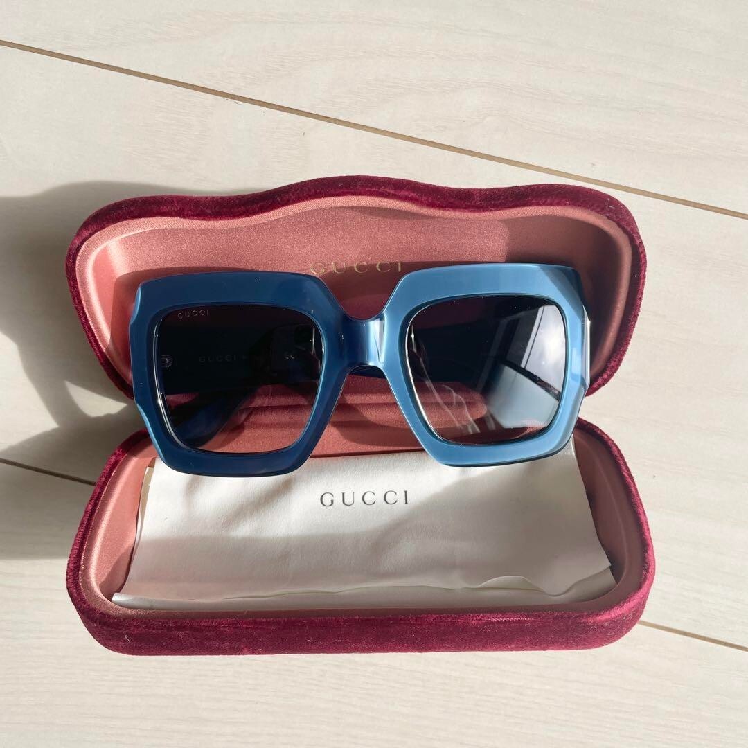 gucci sunglasses square frame blue Fashion Accessories Eyewear