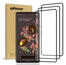 Rome Tech 3D Full Glue Glass Screen Protector w/Hole Punch for Google Pixel6 Pro