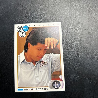 Jb16 PBA Pro Bowlers KingPin Bowling 1990 #78 Michael Edwards Tulsa Oklahoma
