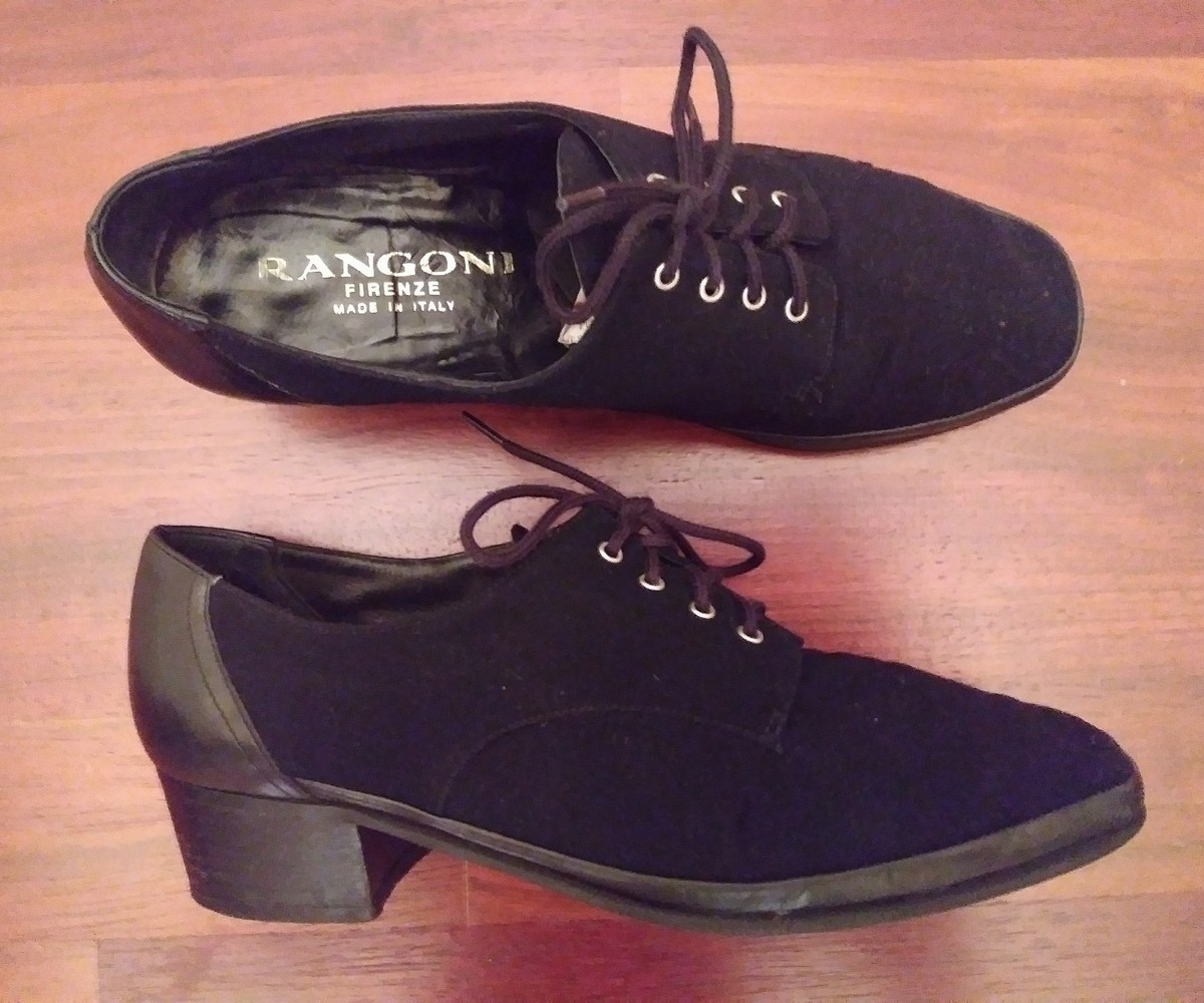 Rangoni Firenze Men\'s Black Leather Woven Oxfords, Sz 9M Rangoni Women main image 2
