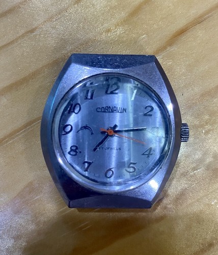 Vtg CORNAVIN Men's Watch 17 For Parts Or Repair Only - Picture 2 of 7
