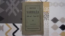 Saroléa 500 cm3 type 23K 1924-25 catalogue pièces détachées + dépliant tarifs