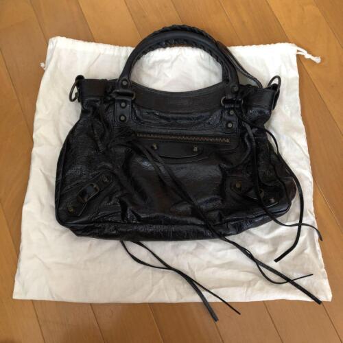 [Used] Authentic BALENCIAGA Classic The city Hand Bag Black - Picture 1 of 8