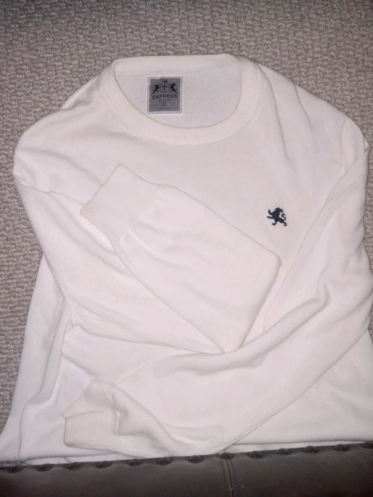 White/eggshell Express Sweater Large - image 1