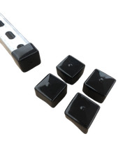 Pack of 10 Black End Strut Caps 1-5/8" Plastic Vinyl Uni-Strut Safety Caps