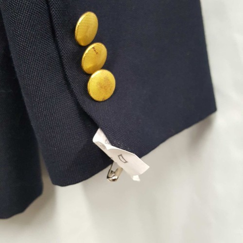 Lands End Boys Blazer Youth Size 20 Navy Blue Single Vent Gold Buttons - Picture 9 of 9