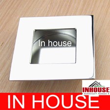 Square Stainless steel Flush pull Handles concealed screw fix-chrome(65x65mm)