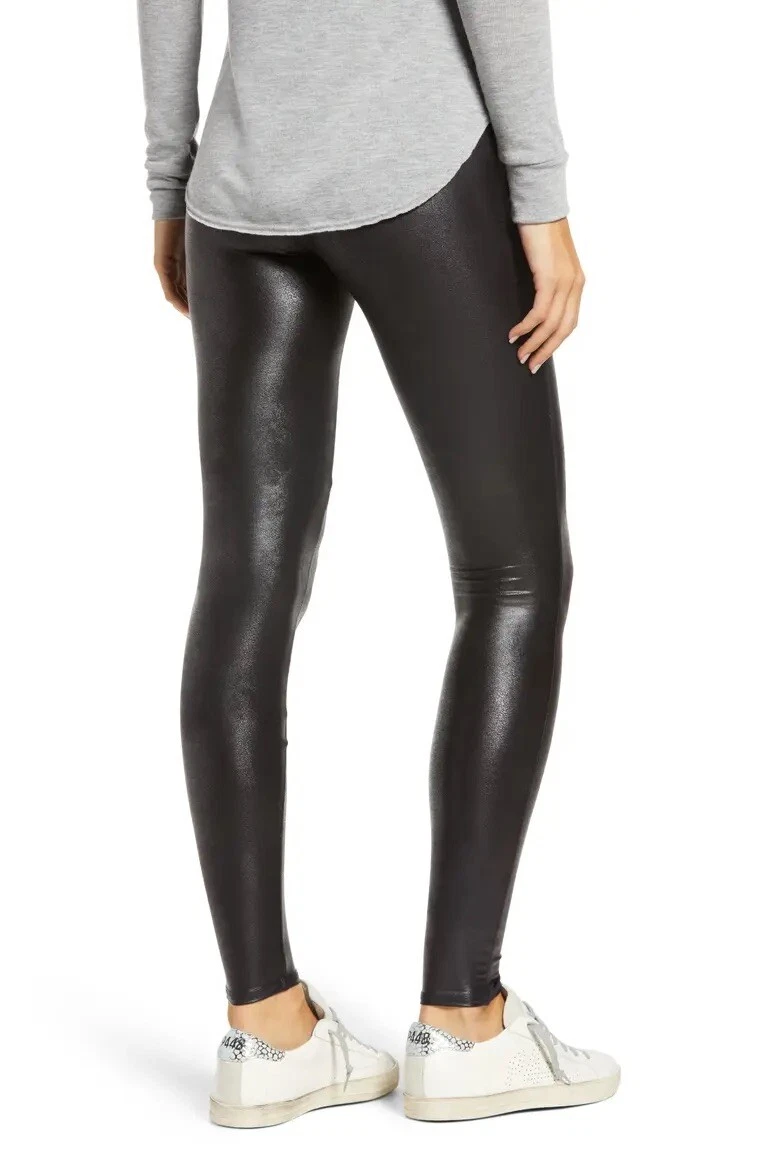 NEW Spanx Faux Leather Leggings - 2437Q - Black - Petite Small