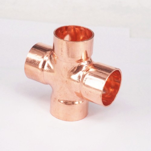 15/16/22/28/35/42/54mm ID Copper End Feed Solder Cross 4 Ways Plumbing Coupler - Picture 8 of 11