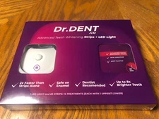 Dr Dent Teeth tooth Whitening Strips 28 +LED Light Mint 30min Bright Whitener