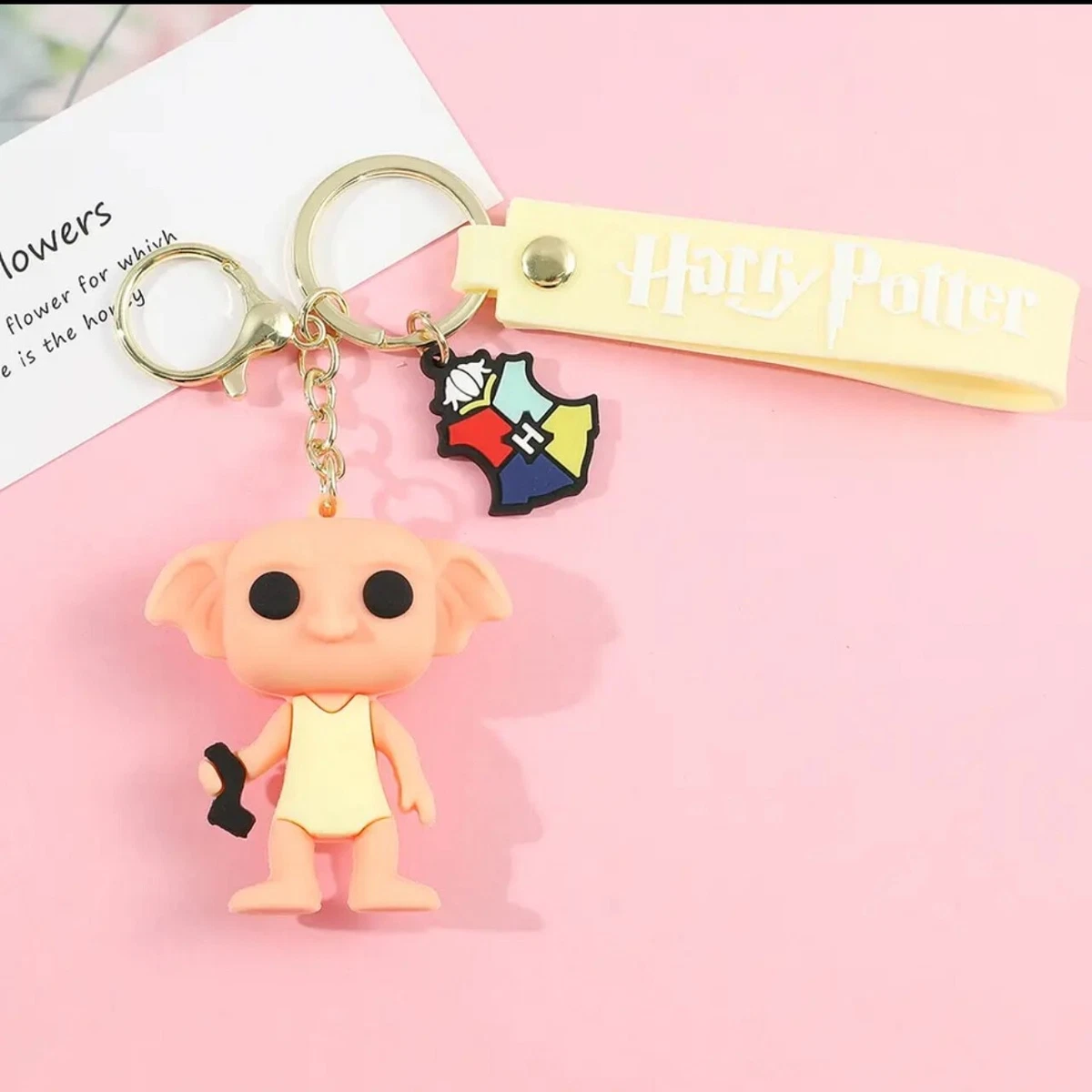 Dobby gollum keychain keyring Haryy potter bag charm pendant figure rubber doll