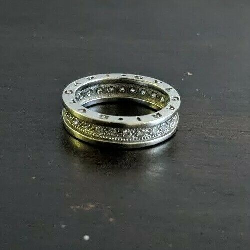 Vintage Bvlgari CZ Sterling Silver Ring Band 9.5 | eBay Vintage Bvlgari CZ Sterling Silver Ring Band 9.5 | eBay
