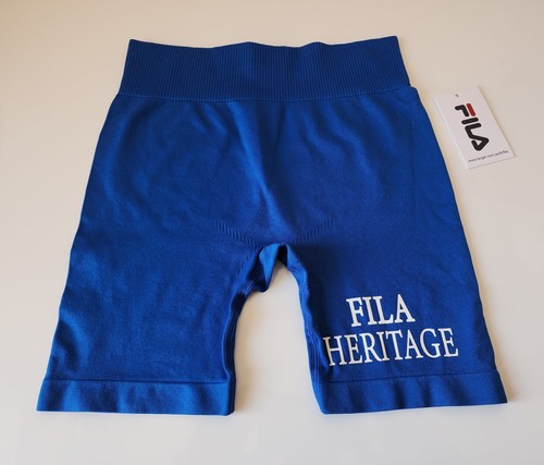 Fila Heritage Girls Kirsten Blue Printed Active Bike Shorts Size 10 New - Picture 2 of 5