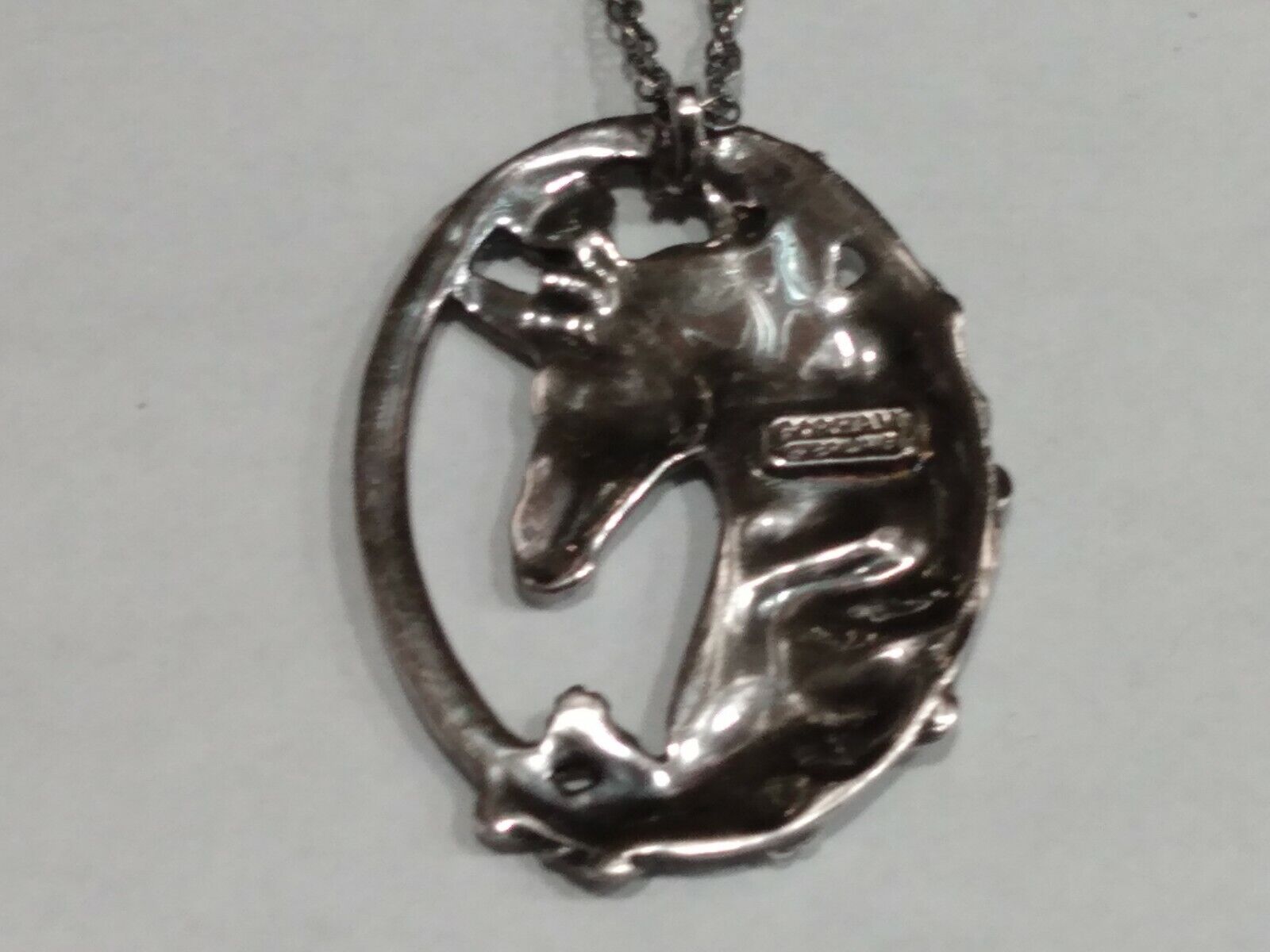 Vintage Sterling Silver Gorham Unicorn Necklace  - image 2