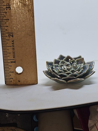 Handmade Glazed 3D Ceramic Succulent Flower Sculpture Modern Art Tablescape ¹ - Picture 40 of 45