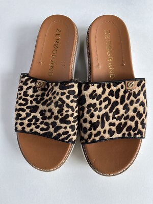 Cole Haan ZERØGRAND Animal Print Slide Excellent Condition Size 6