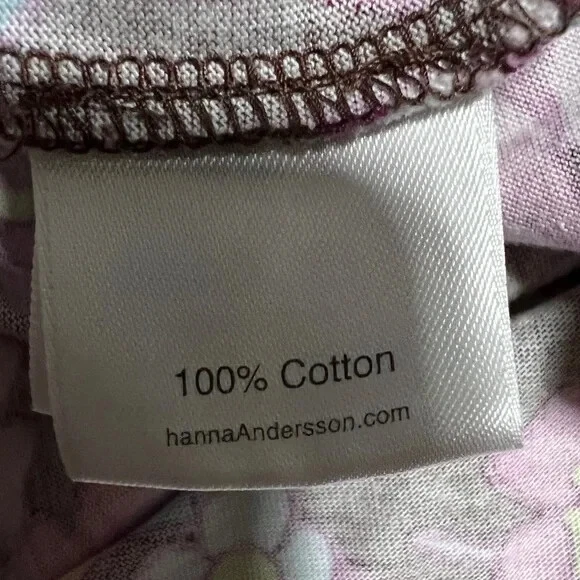Camisa Hanna Andersson Marrón y Rosa Floral 120cm Talla 6 Borde Cinta Atada Foto 4 de 4