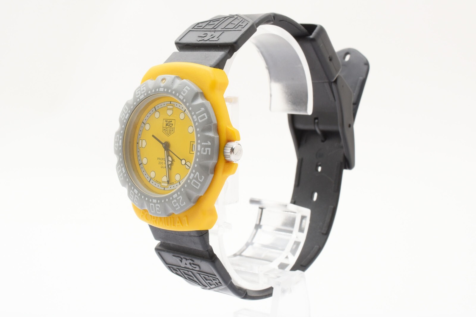 TAG HEUER タグ・ホイヤー  382.513イエロー ラバーバンド 時計 S-1264| タグホイヤー フォーミュラ1 片山右京モデル Ref