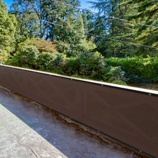 3' 4' 5' 6' Privacy Fence Screen Garden Yard Windscreen Mesh Shade Cover Brown