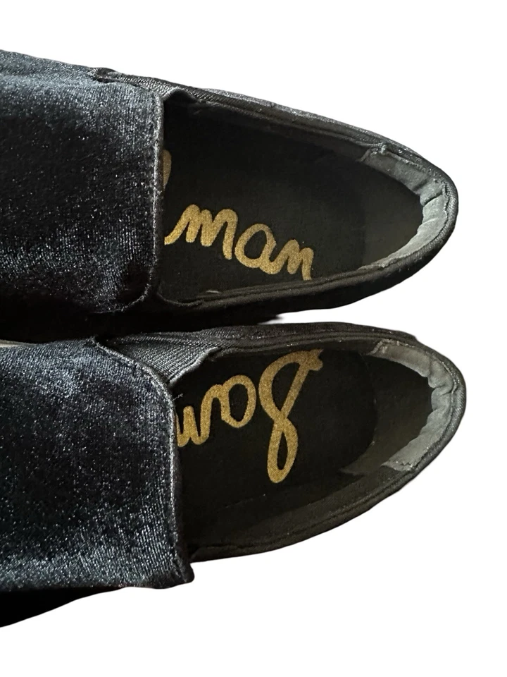Sam Edelman Lacey Platform Sneaker Women’s Sz 9M Slip-On Black Velvet Upper EUC - Image 4 of 4