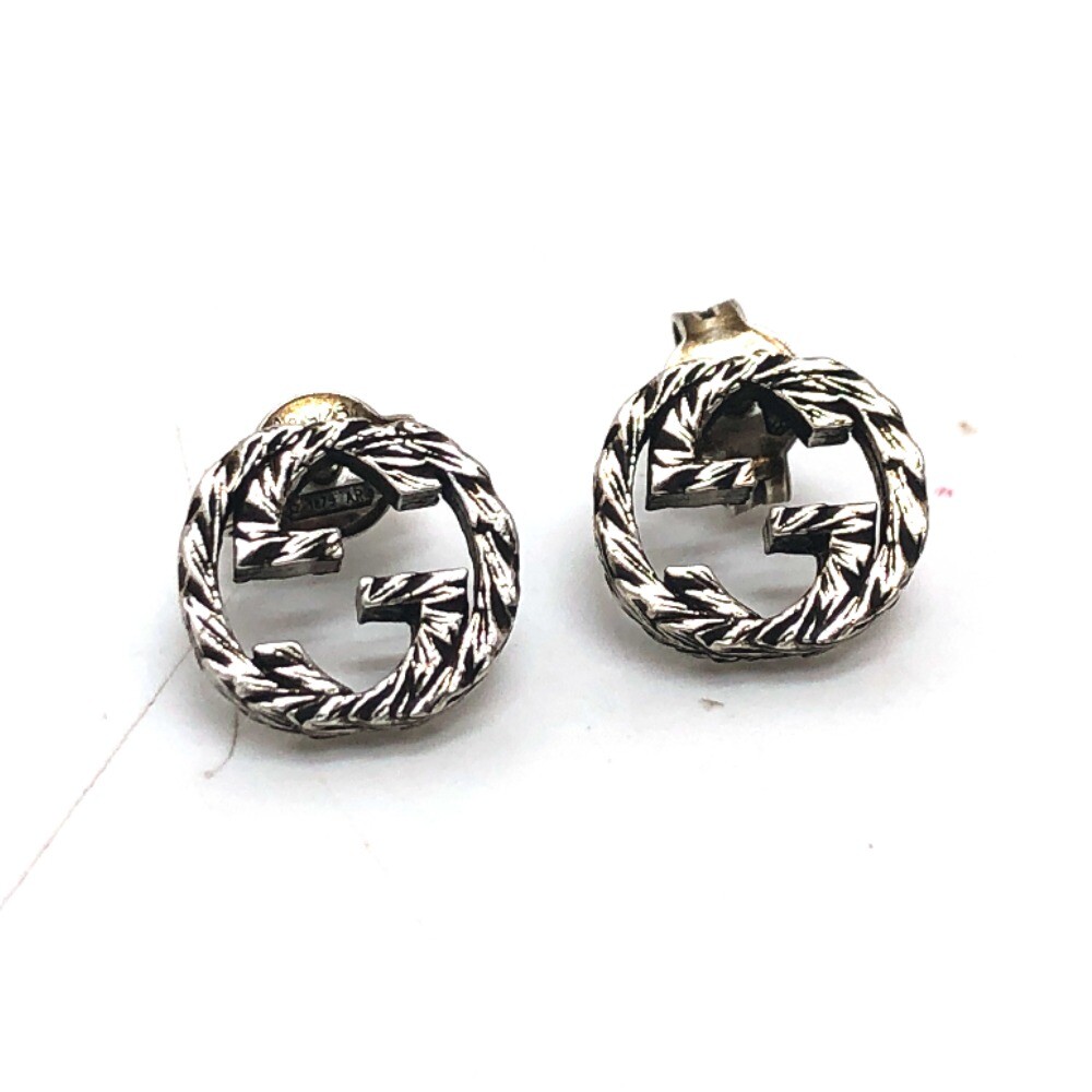 【Gucci】ピアス Interlocking G Silver Pierce GUCCI Interlocking G Arabesque Pierce Accessories Pierce