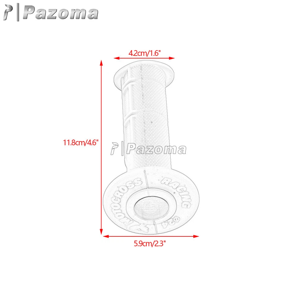 7/8" Soft Rubber Hand Grip Handle Bar Throttle Grips For Yamaha Suzuki Kawasaki - Image 2 of 4