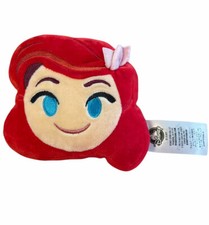 Disney Store Emoji Plush Ariel Reversible 4" Smile Face Stuffed Toy