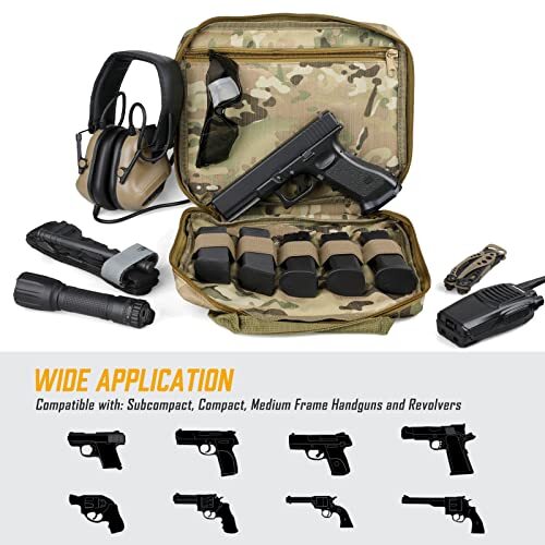 LIVANS Tactical Pistol Handgun Case Bag Gun Case Soft Gun Carrying Storage Ba eBay