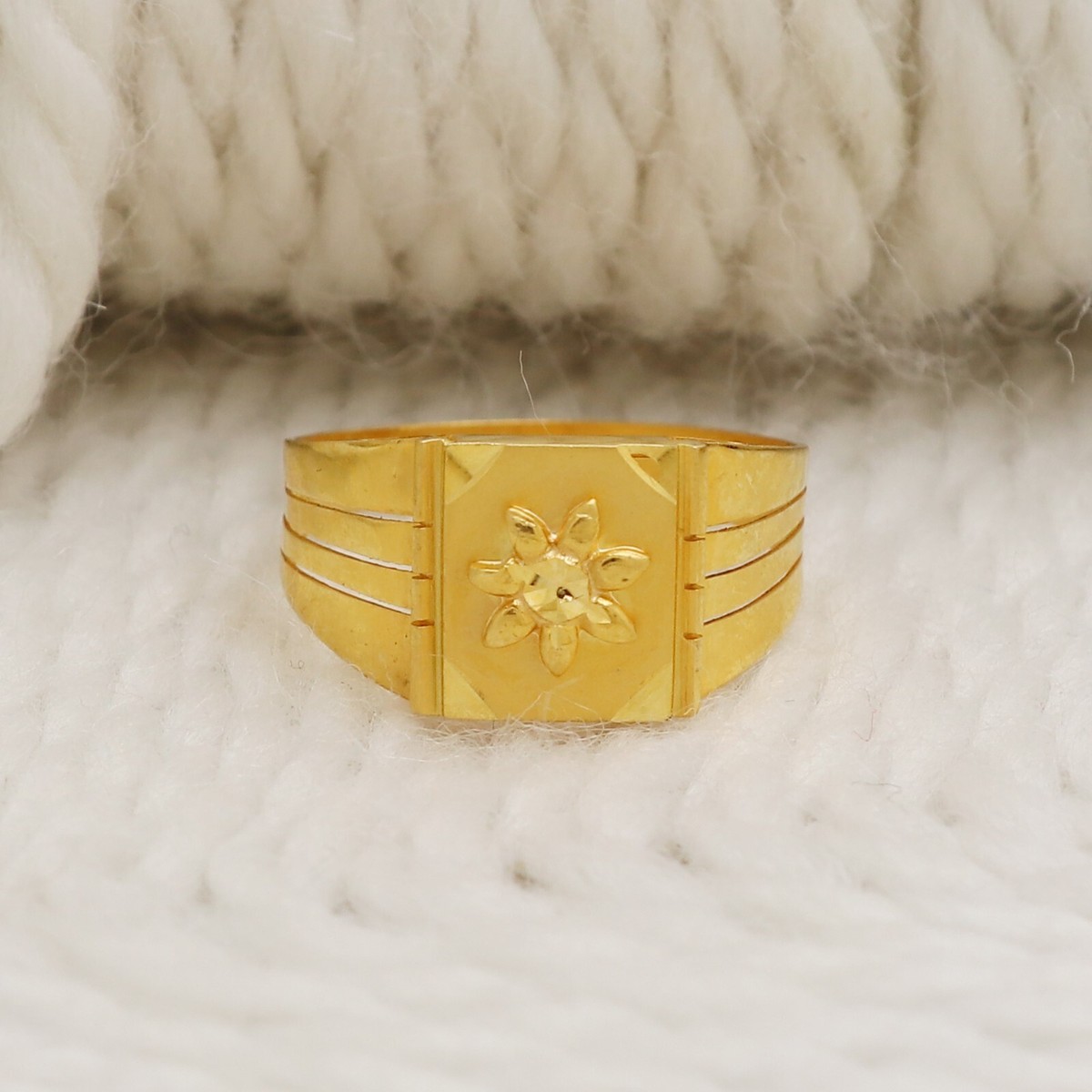 20k Yellow Gold Ring, 20k Fine Gold Handmade Ring for unisex or Men, OOS1891