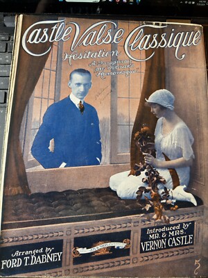 1914 Ragtime  11x14 Sheet Music CASTLE VALSE CLASSIQUE