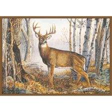 CUSTOM PRINTED RUG WHITETAIL DEER