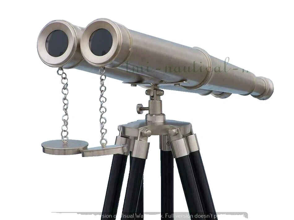 Binoculares telescopios marítimos antiguos de hierro