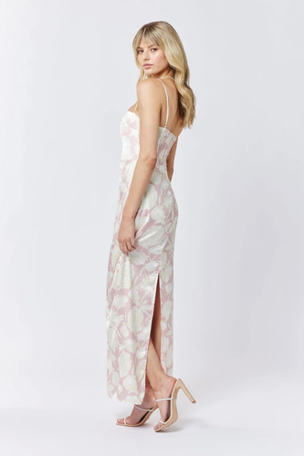 Valeria floral slip dress (in Lilac) - Picture 3 of 6