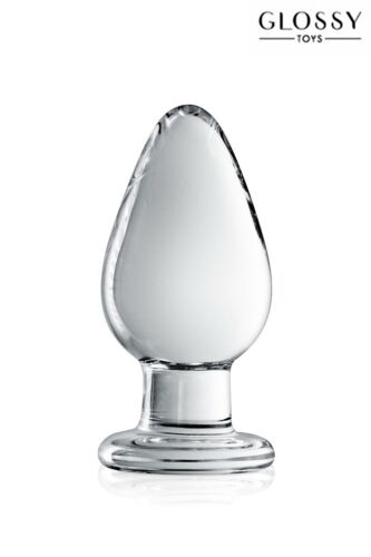 Plug anal en verre n°25 blanc Sextoy - Glossy Toys Pochette Velours offerte - Photo 1/3