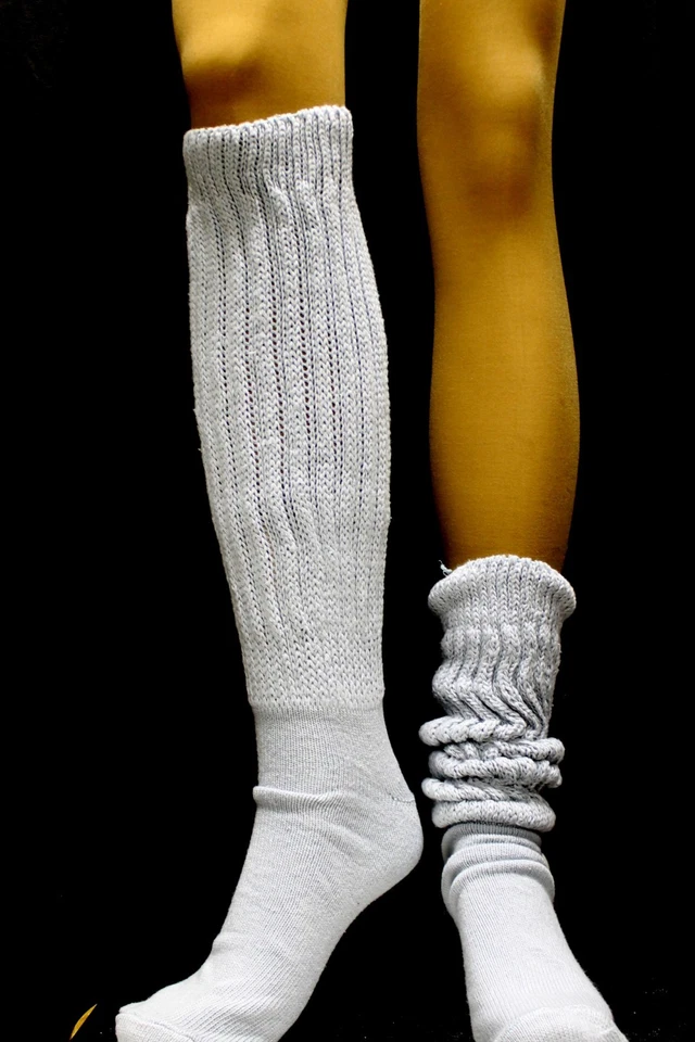 2 = 1 Carbón 1 Lt Gris Slouch Calcetines Largos Sexy Cálidos Cómodos Scrunchie Fútbol 7-10 Foto 3 de 3