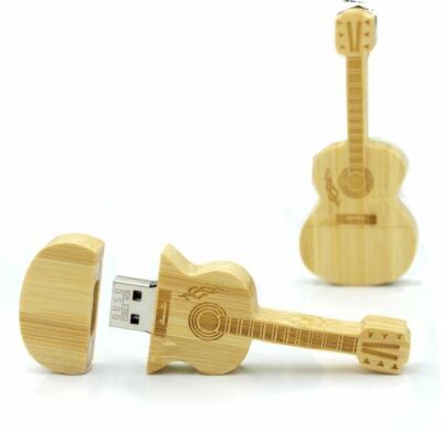 USB Stick Gitarre Violine Holz Musik Musiker Geschenk Musikinstrument Instrument