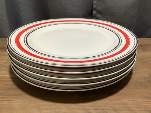 Lenox Illustrated Stripes rot schwarz Ersatz Teller Schüsseln Becher NEU - Bild 7 von 25