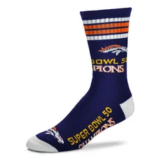 Denver Broncos Socks 4 Stripe Super Bowl Champions