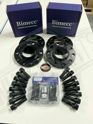 2x12mm + 2x15mm schwarze Alufelgen Spurverbreiterungen + Schrauben Schlösser BMW F30 F31 F32 F33