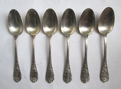 Vtg Christofle 6 x Spoon Set MARLY Silverplate Stainless Shell Flatware Löffel - Bild 1 von 4