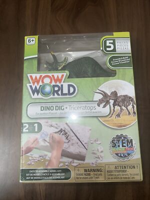 Wow World DINO DIG Tyrannosaurus Rex Excavation Playset Stem Science 2-in-1(NEW)