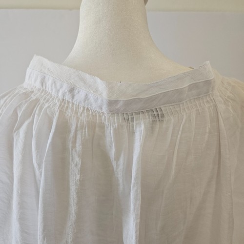 Counterparts Size XL White Pullover Open Neck Summer Blouse Top Shirt with Flare - Picture 6 of 23