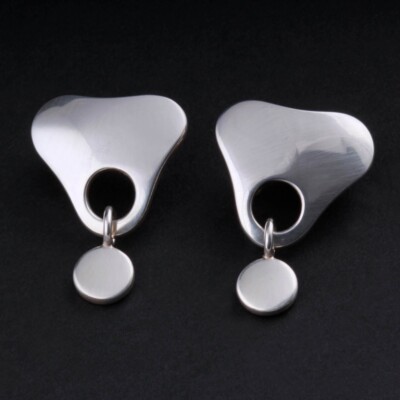 Georg Jensen Sterling Ohrclips #463A, Silber. Regitze Overgaard. RAR!